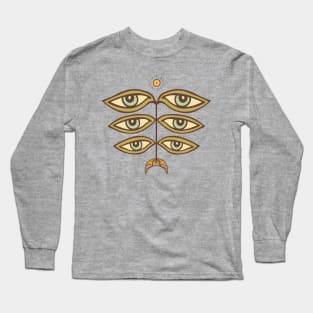 hippie flower moon seed Long Sleeve T-Shirt